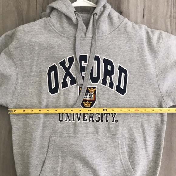 🩶 Oxford University Hoodie Gray Size S - Picture 13 of 17